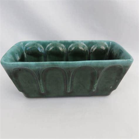 Green Hull Console Dish Planter Small Flower Bowl With Drip Etsy