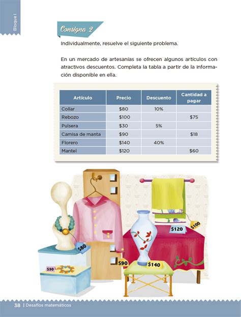 Son ejercicios que ayudan al alumno de sexto de primaria a aprender matemáticas de forma interactiva y divertida. Desafíos Matemáticos sexto grado 2017-2018 - Página 38 - Libros de Texto Online