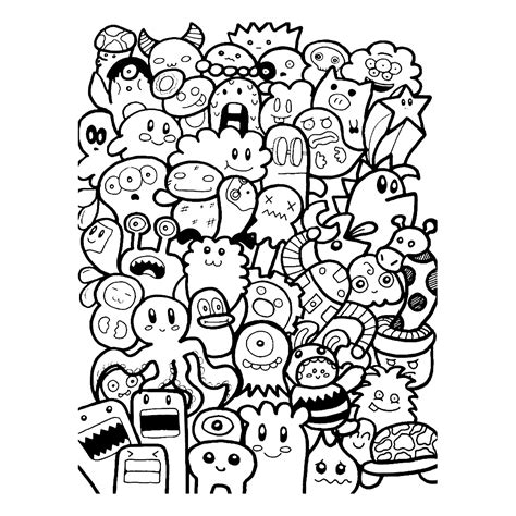 Leuk voor kids Monsters doodle door Bjon Bryan
