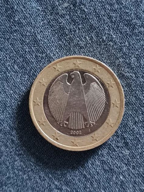 PiÈce De 1 Euro Rare 2002 Allemande Lettre J Eur 15000 Picclick Fr