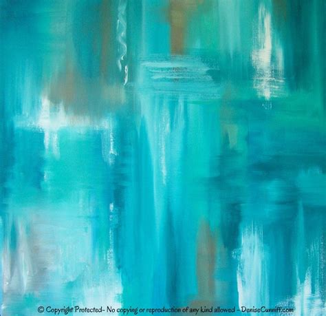 Turquoise Wall Art Canvas Original Abstract Painting Teal Etsy