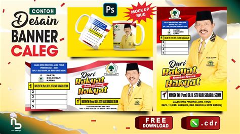 Free Desain Banner Spanduk Caleg Pemilu 2024 File Coreldraw Mock