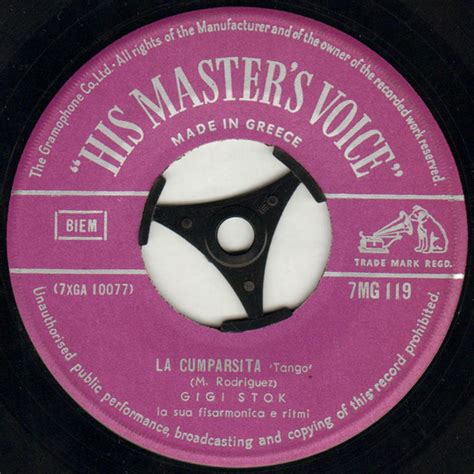 Gigi Stok La Cumparsita El Choclo Vinyl Discogs