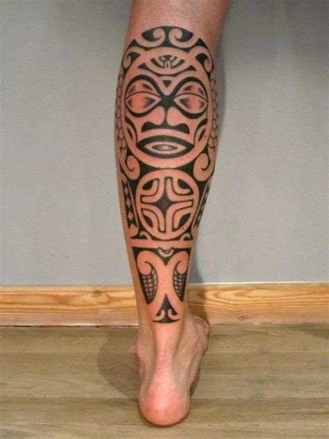 Calf Tattoo Designs Tatouage Polyn Sien Modele Tatouage