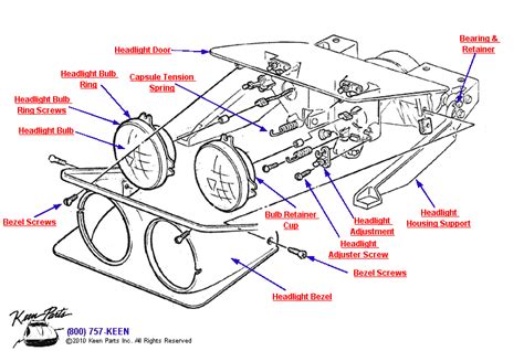 1980 Corvette Headlight & Bezel Parts - Parts ...