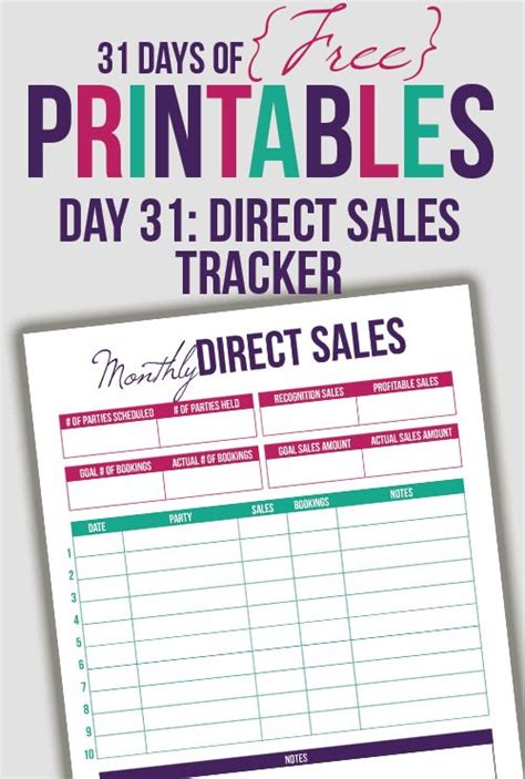 Direct sales are often called party plan and the business model is generally based on 'parties' or sharing products through social gatherings (in person some companies offer both a direct sales and affiliate model. Direct Sales Tracker Printable (Day 31) | Planners ...