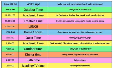 Modify And Print Our Daily Schedule For Kids Mommyhood101