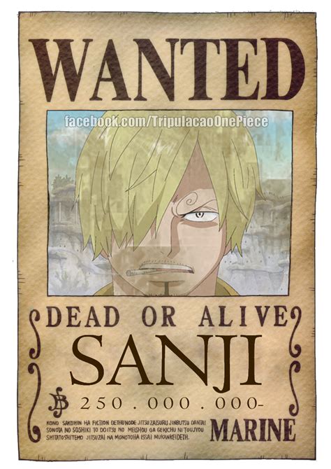 One Piece Sanji Bounty