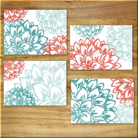 4.6 out of 5 stars 3. coral, teal, aqua, turquoise, orange, wall art, wall, art ...