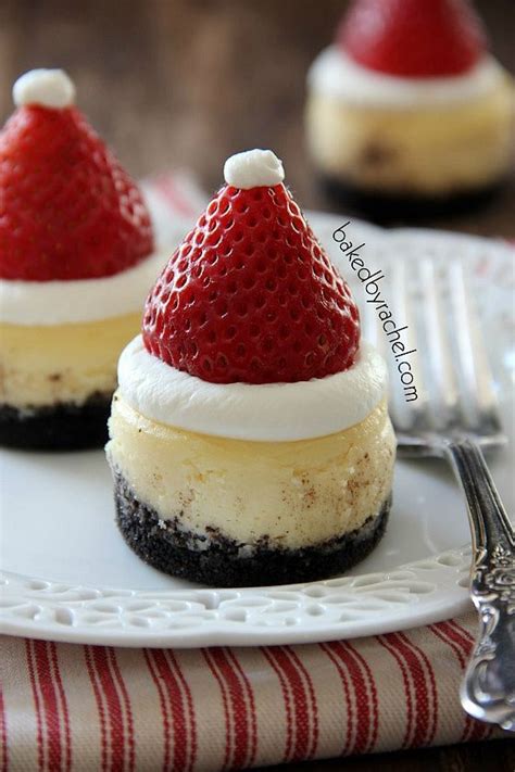 Mini Santa Hat Cheesecake Recipe From Bakedbyrachel An Adorable