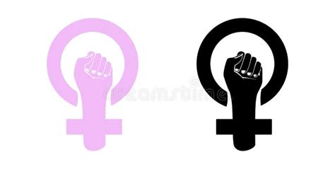 Women Resist Symbol Feminism Protest Symbol Black And White Pink