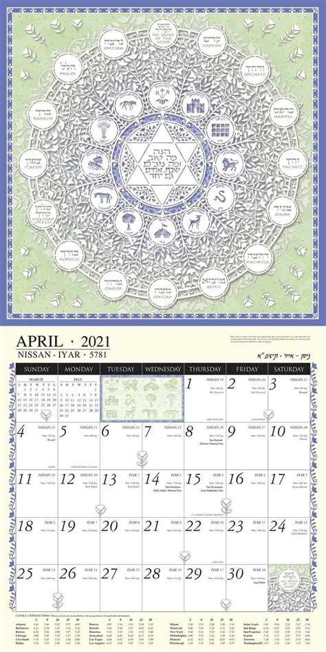 2021 Jewish Calendar With Gregorian Overlays Calendar Template Printable