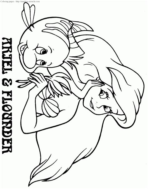 Make your own disney coloring book with thousands of. Ariel and flounder coloring pages - timeless-miracle.com