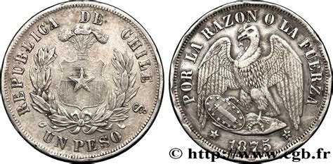 Chili 1 Peso Condor 1875 Santiago Tb Fwo256064 Monde