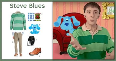Steve Blue S Clues Costume For Cosplay Halloween