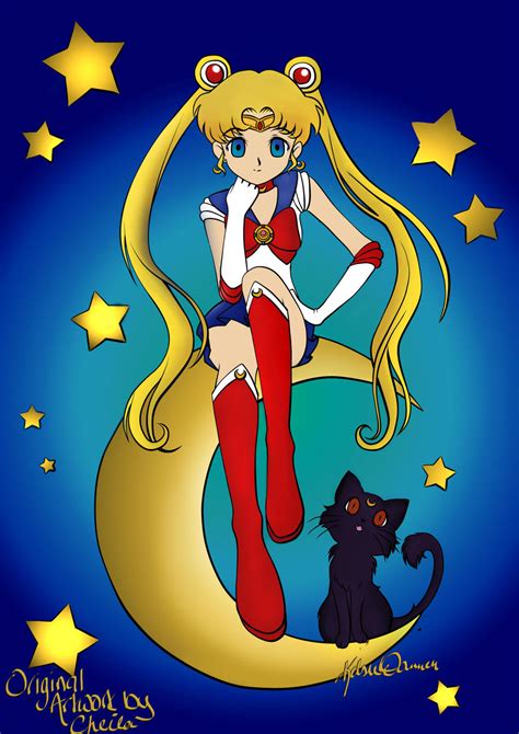 Sailor Moon And Luna By Kyssmyassassin On Deviantart