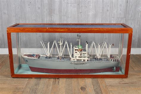 Sold Price Vintage Scale Model Cargo Ship December 3 0118 1000 Am Est
