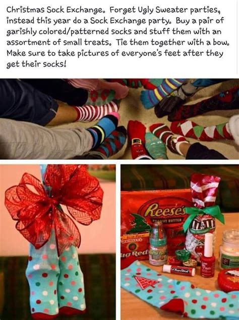 (of course, that's kind of like a double gift. Christmas grab bag, secret Santa, white elephant idea. Socks and goodies. | Holidays and Parties ...