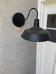 LITFAD Industrial Barn Style Wall Sconce 10 Gooseneck Arm Edison