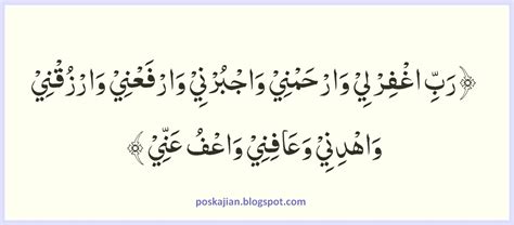 Macam-macam Bacaan Doa Duduk Diantara Dua Sujud Latin dan Artinya