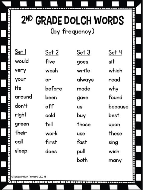 50 Best Ideas For Coloring Second Grade Sight Words
