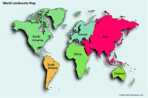 Create Custom World Continents Map Chart With Online Free Map Maker