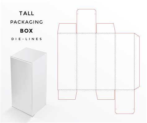 Tall Packaging Box Die Lines 693898 Vector Art At Vecteezy
