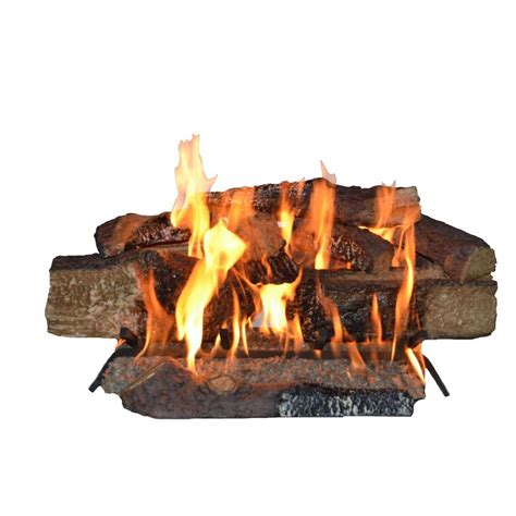 Emberglow Country Split Oak 24 In Vented Natural Gas Fireplace Logs
