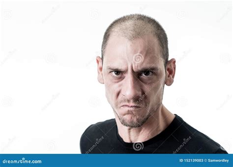 Mad And Aggressive Guy In Facial Expressions And Negative Human