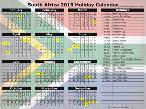 2015 Calendar South Africa Including Public Holidays October Calendar