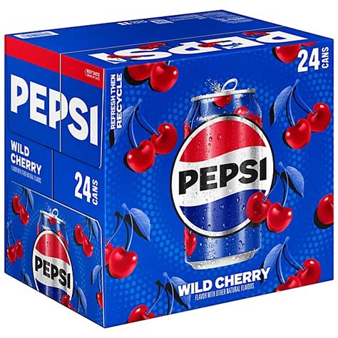 Pepsi Soda Cola Wild Cherry 24 12 Fl Oz Randalls