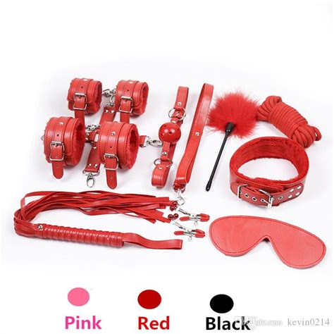 bdsm toys adult sex slaves role play set cosplay toy 10in1 with wrist ankle cuffs collars whip