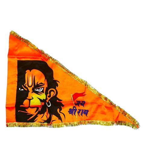 Hanuman Ji Dhwaja Orange Printed Flag