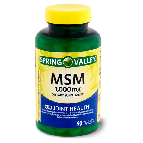 Spring Valley Msm Dietary Supplement 1000 Mg 90 Count