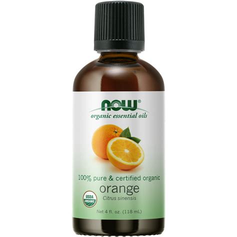 Now Essential Oils Organic Orange Oil Uplifting Aromatherapy Scent