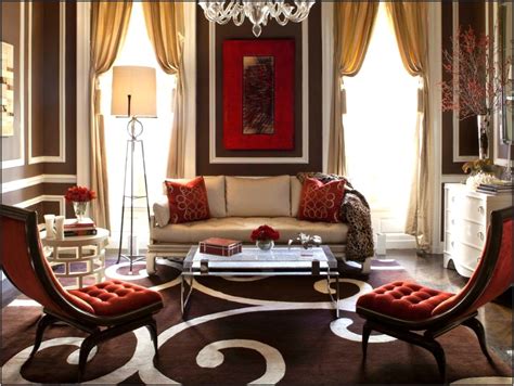 Red And Brown Living Room Interior Design Living Room Home