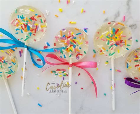 Birthday Cake Lollipops Sprinkle Lollipops Celebration Etsy