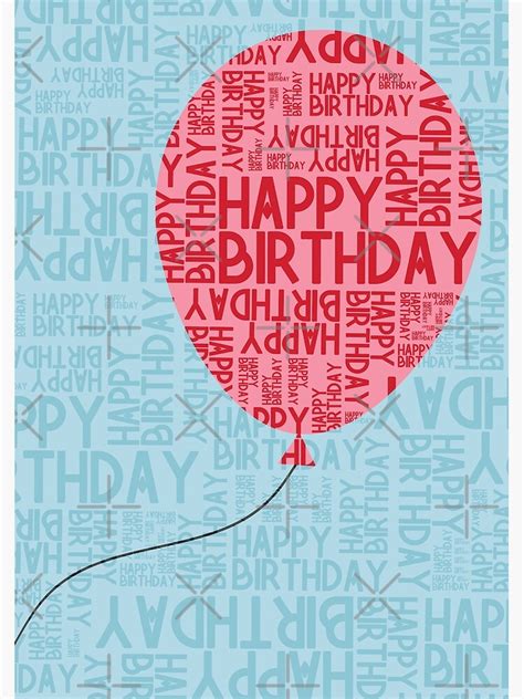 Happy Birthday Balloon Framed Art Print For Sale By Limeleaf Redbubble