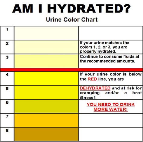 Dehydration urine color chart 日本語. How to Stay Hydrated in the Heat