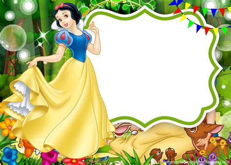 Snow White And Seven Dwarfs Invitations Templates Free Printable