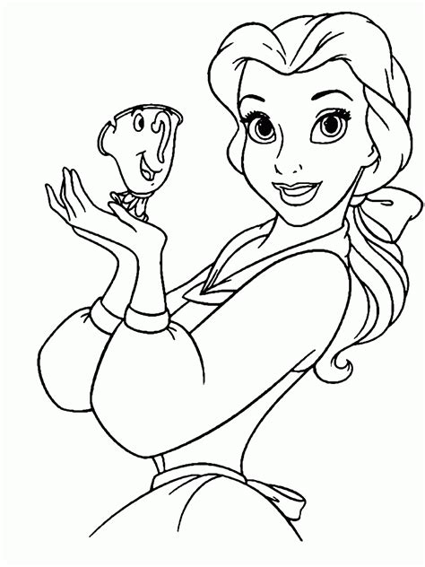 Beauty and the Beast Coloring Pages: Princess Belle