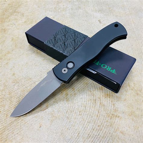 Protech E7a5 Emerson Spear Point Automatic Knife Black 325 Bead Blast