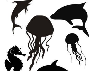 Image result for sea creature clipart black and white | Sea creatures