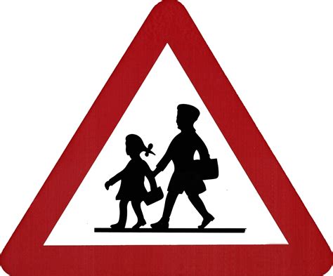 Children Crossing Triangle Sign Roadcover