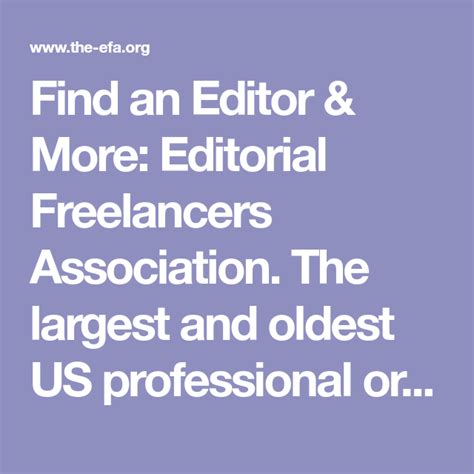 Find An Editor And More Editorial Freelancers Association The Largest