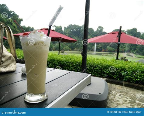 Cappuccino With Whipped Cream In Kebun Raya Bogor Stock Image Image