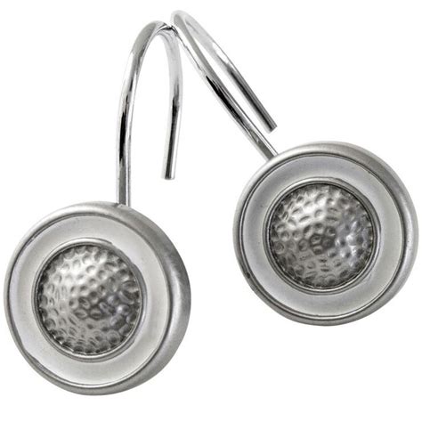 Kmart has a great selection of shower curtain hooks. Chrome Round Button Shower Curtain Hooks | Shower curtain ...