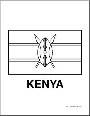 Clip Art Flags Kenya Coloring Page Abcteach