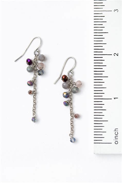 Shimmer Unique Handmade Amethyst Dangle Earrings For Women Anne