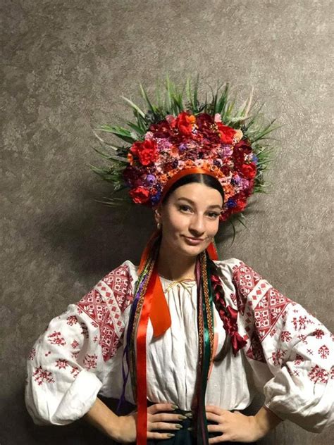 Ukrainian Flower Crown Ukraine National Hair Wreath Bride Ukrainian